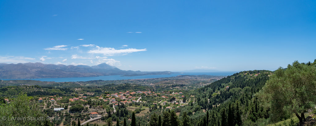 mediterranean panorama of Lixouri on Kefalonia Greece